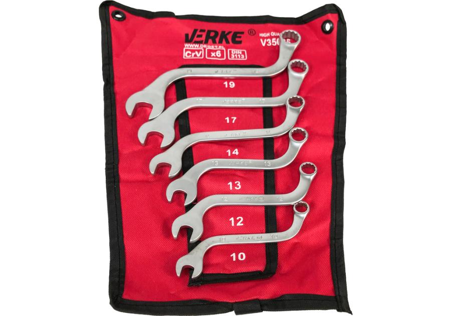 Zdjęcie: Klucze oczkowe typ-S 6-elementowe satyna pokrowiec VERKE