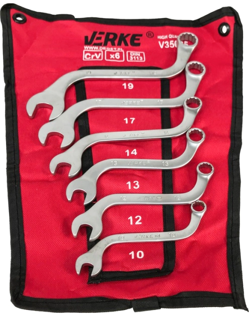 Zdjęcie: Klucze oczkowe typ-S 6-elementowe satyna pokrowiec VERKE