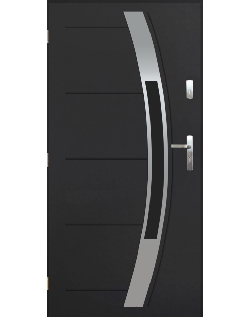 Zdjęcie: Drzwi zewnętrzne hydra antracyt 90l komplet ENTRYLINE