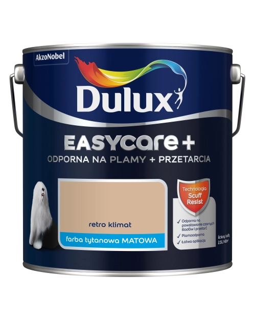 Zdjęcie: Farby lateksowe EasyCare+ Retro Klimat 2,5 L DULUX