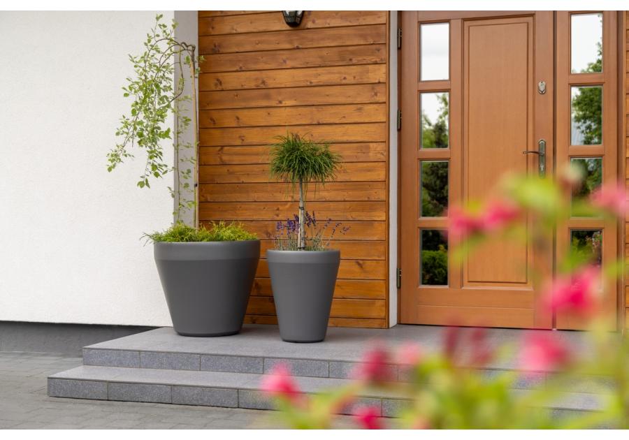 Zdjęcie: Donica wysoka Lima 390, antracyt LAMELA