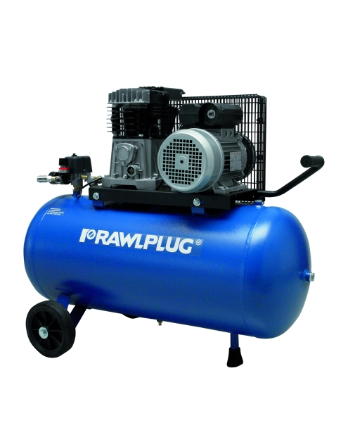 Zdjęcie: Kompresor olejowy 100 l pasowy dwucylindrowy jednostopniowy 360l/min RAWLPLUG