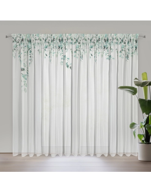 Zdjęcie: Zasłona gotowa Betsy na taśmie 350 x 250 cm biały EUROFIRANY