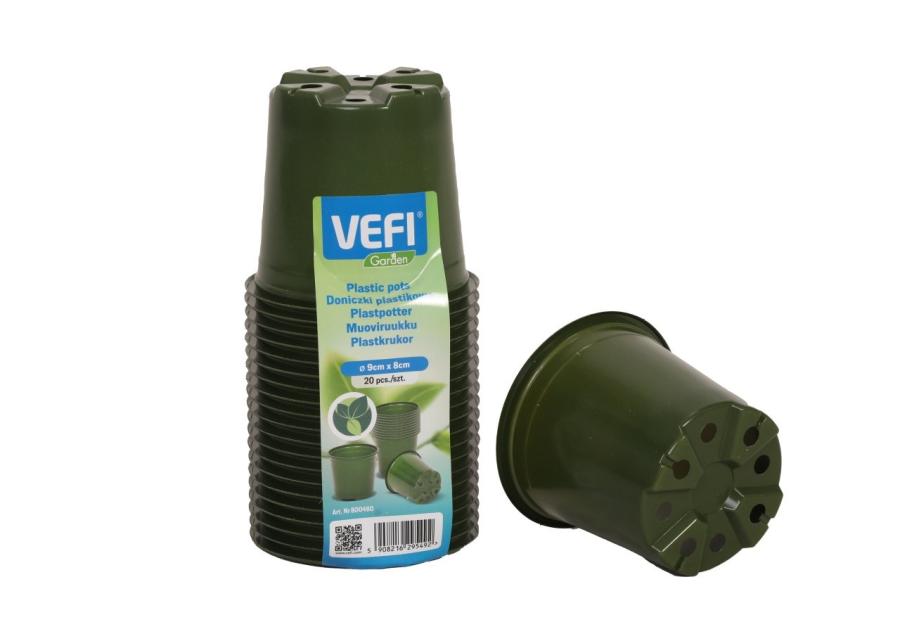 Zdjęcie: Doniczka okrągła 9 cmzielona - 20 szt. VEFI