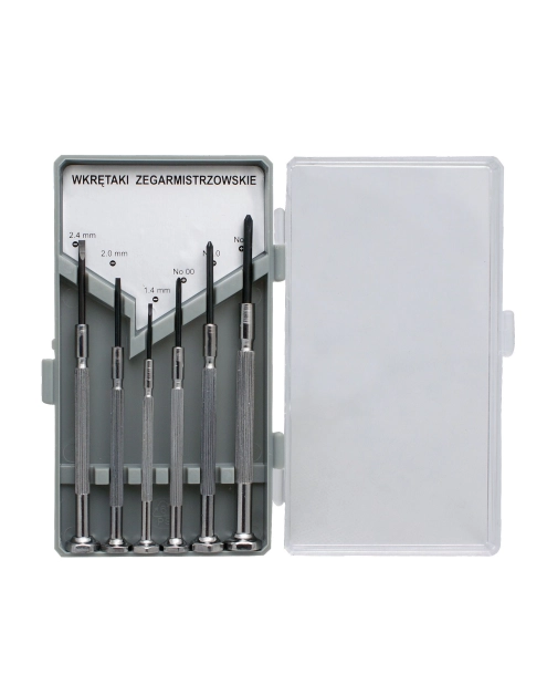 Zdjęcie: Wkrętaki zegarmistzowskie płasko-krzyżowe nicr-mo 6 szt. PROLINE