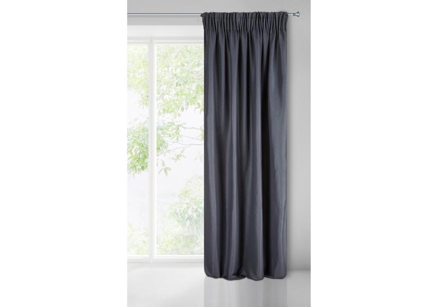 Zdjęcie: Zasłona gotowa Aggie na taśmie 140x270 cm granatowy EUROFIRANY