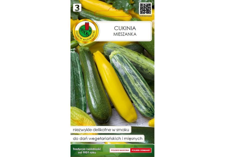 Zdjęcie: Mieszanka odmianowa Cukinia 3 g PNOS