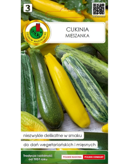 Zdjęcie: Mieszanka odmianowa Cukinia 3 g PNOS