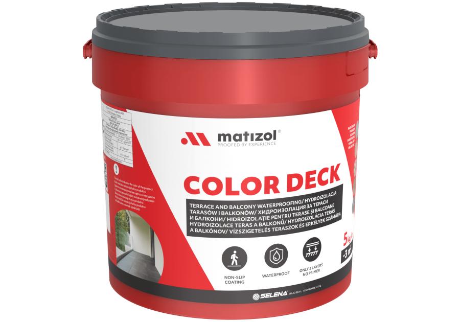 Zdjęcie: Hydroizolacja tarasów i balkonów Color Deck 5 kg czerwony MATIZOL