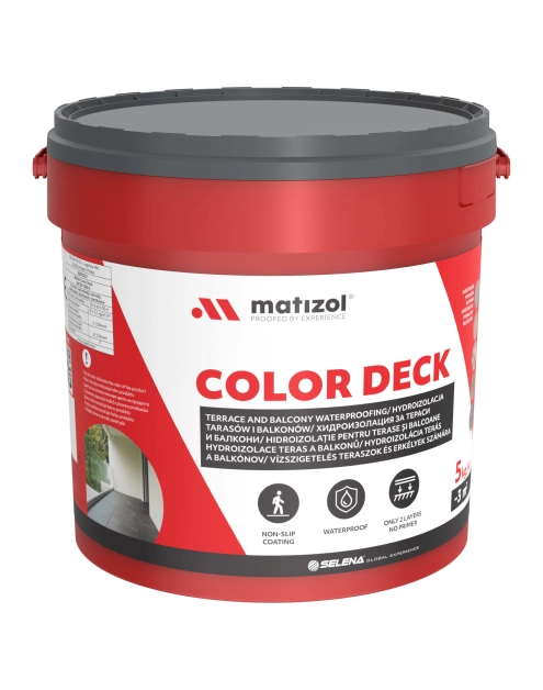Zdjęcie: Hydroizolacja tarasów i balkonów Color Deck 5 kg czerwony MATIZOL