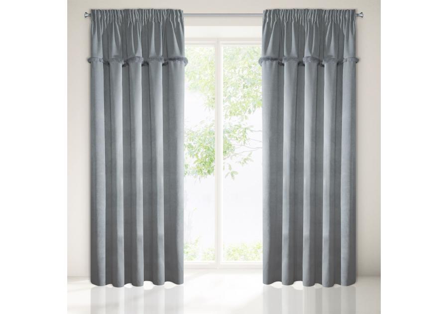 Zdjęcie: Zasłona Koleta 140x250 cm stalowa na taśmie EUROFIRANY