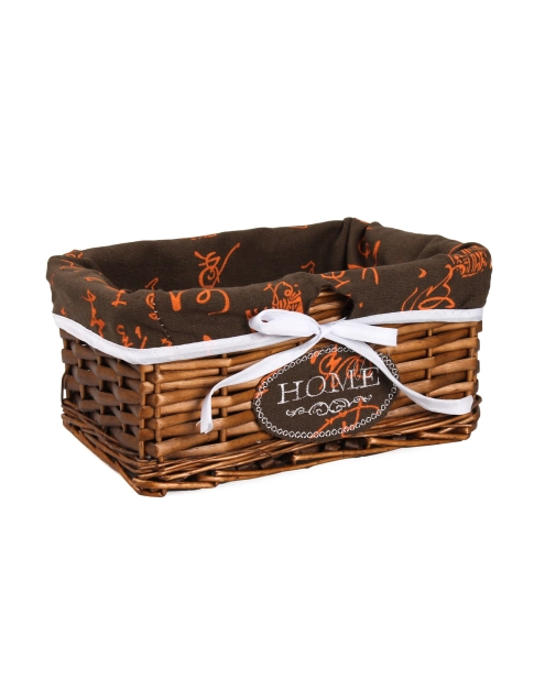 Zdjęcie: Szuflada wiklinowa z materiałem 24x16x11 cm brązowa TIN TOURS