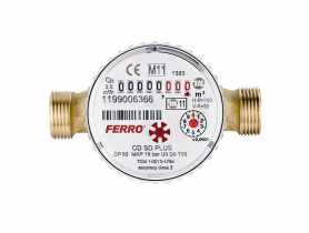 Wodomierz jednostronny suchobrotowy do ciepłej wody 3/4 do 90 C FERRO