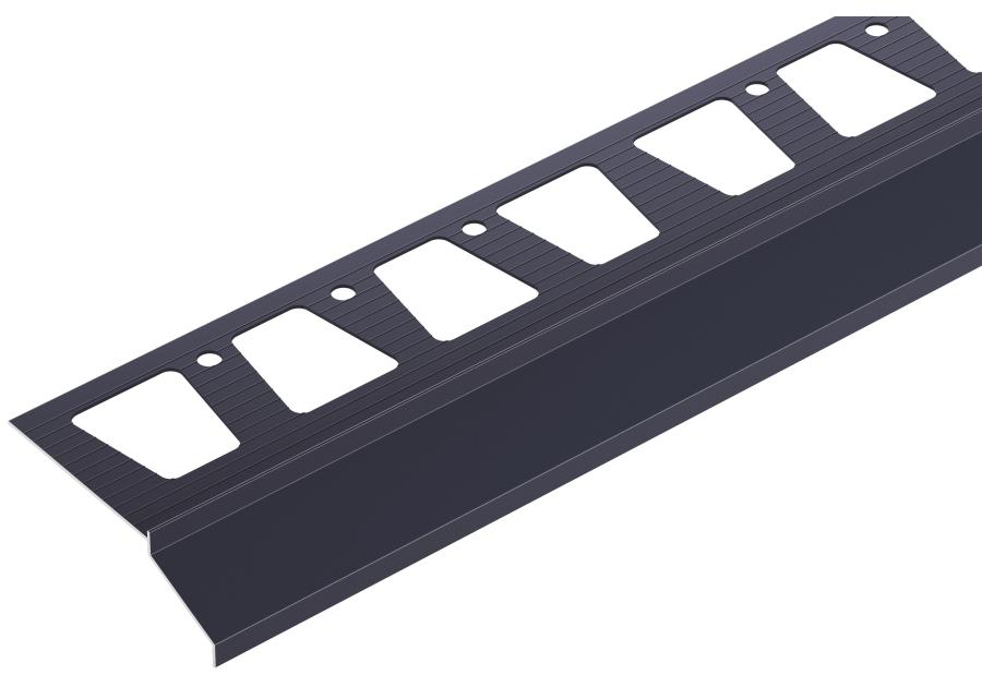 Zdjęcie: Profil do glazury okap balkonowy 32,2x101,8 mm - 2 m grafitowy 702 CEZAR