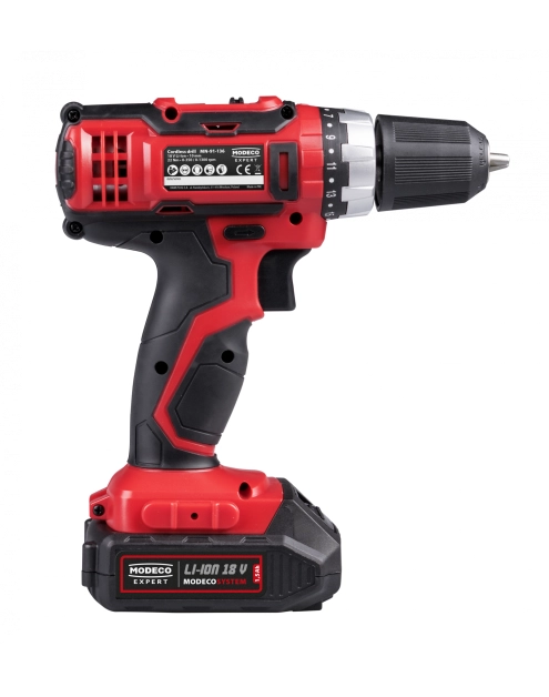 Zdjęcie: Wiertarko-wkrętarka 18 V, 22 Nm, akumulator 1,5 Ah MODECO EXPERT
