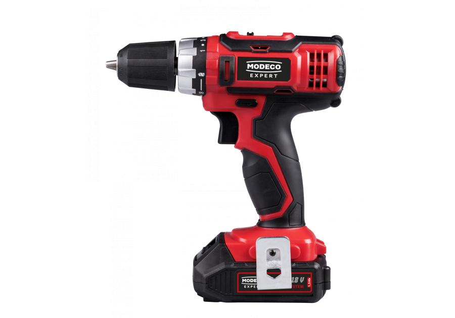 Zdjęcie: Wiertarko-wkrętarka 18 V, 22 Nm, akumulator 1,5 Ah MODECO EXPERT