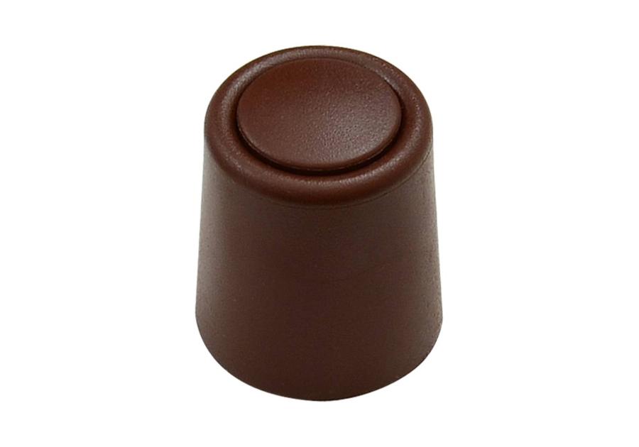 Zdjęcie: Odbojnik drzwiowy 27x30 mm z maskownicą brąz METRO