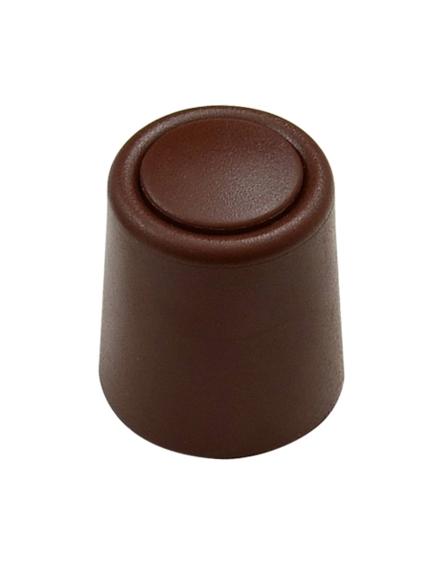 Zdjęcie: Odbojnik drzwiowy 27x30 mm z maskownicą brąz METRO