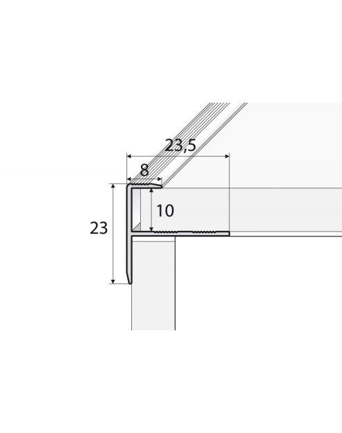 Zdjęcie: Profil schodowy do glazury A85 EFFECTOR