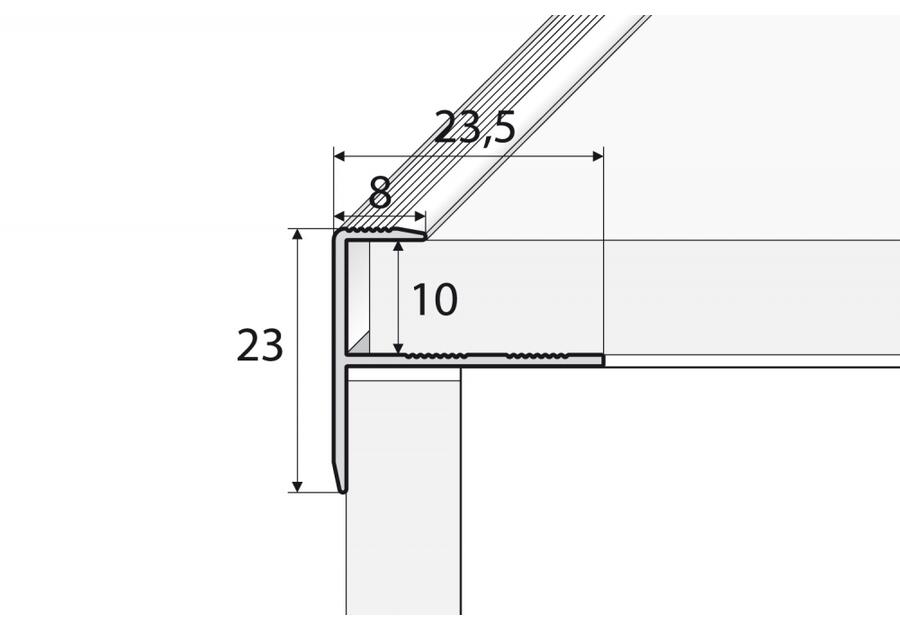 Zdjęcie: Profil schodowy do glazury A85 EFFECTOR