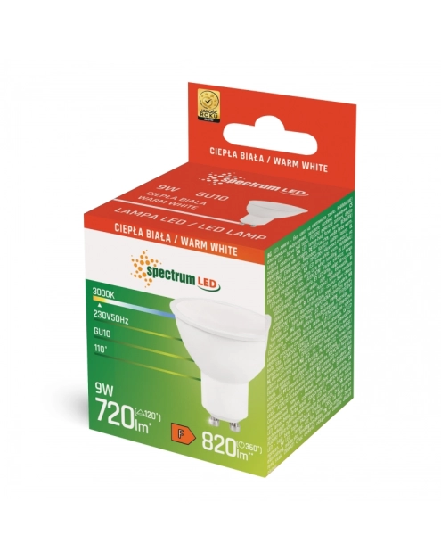 Zdjęcie: Żarówka LED GU10 9 W ciepły biały SPECTRUM