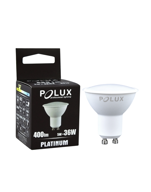 Zdjęcie: Żarówka LED GU10 SMD 4,8 W WW 400 lm Platinum POLUX