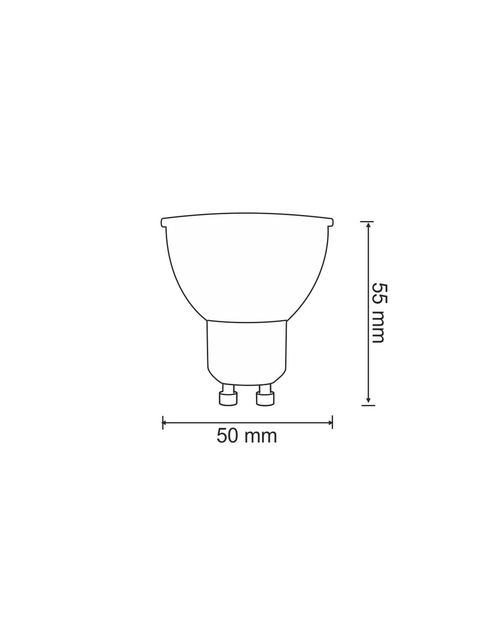 Zdjęcie: Żarówka LED GU10 SMD 4,8 W WW 400 lm Platinum POLUX