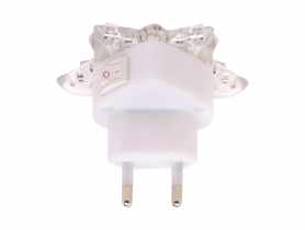 Lampka wtykowa Led Duffy Motyl kolor biały 0,3 W HOROZ