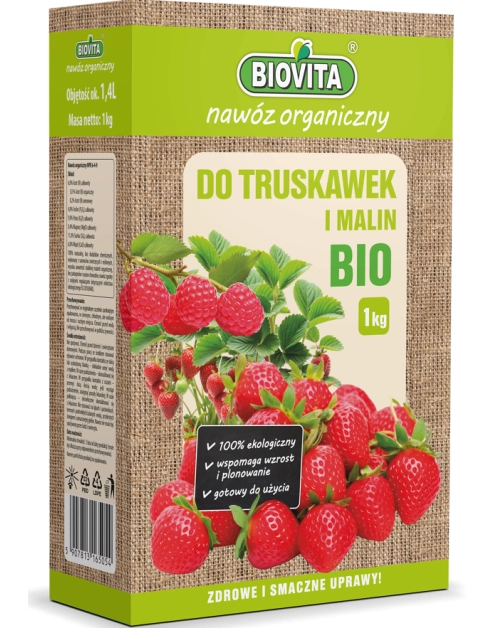 Zdjęcie: Nawóz organiczny do truskawek i malin BIO granulat 1 kg BIOVITA