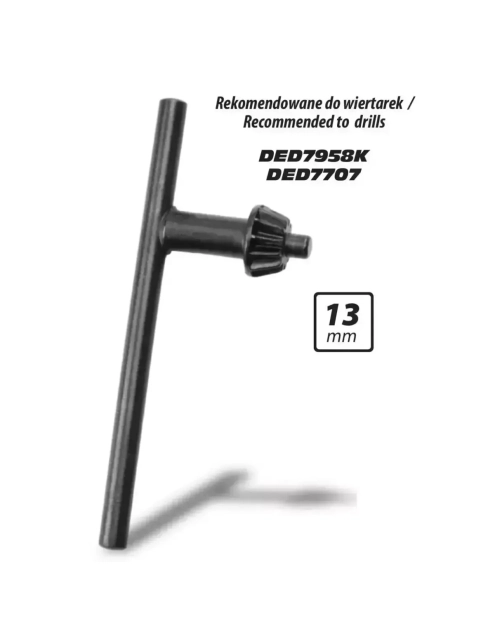 Zdjęcie: Klucz do uchwytu wiertarskiego 13 mm DEDRA