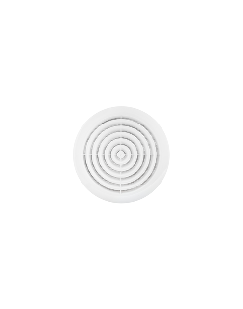 Zdjęcie: Kratka wentylacyjna okrągła sufitowa z siatką i kołnierzem fi 150 mm, biała VENTS