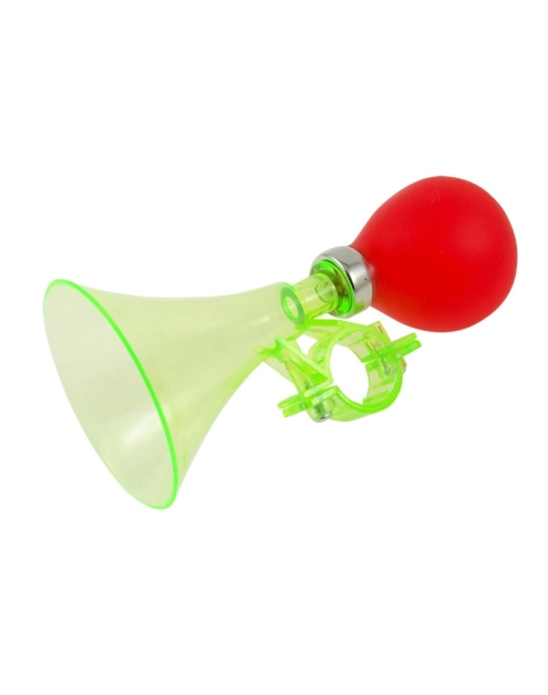 Zdjęcie: Trąbka rowerowa Soffy z mocowniem zielono czerwona BIMBO BIKE