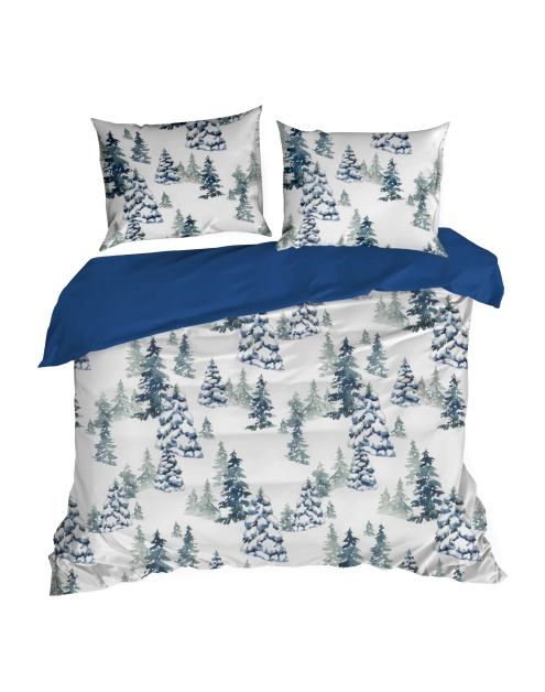 Zdjęcie: Komplet pościeli bawełnianej z nadrukiem świątecznym Natal 220x200 cm, 70x80 cm - 2 szt. EUROFIRANY