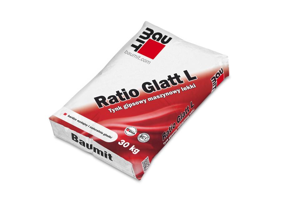 Zdjęcie: Tynk gipsowy maszynowy lekki Ratio Glatt L 30 kg BAUMIT