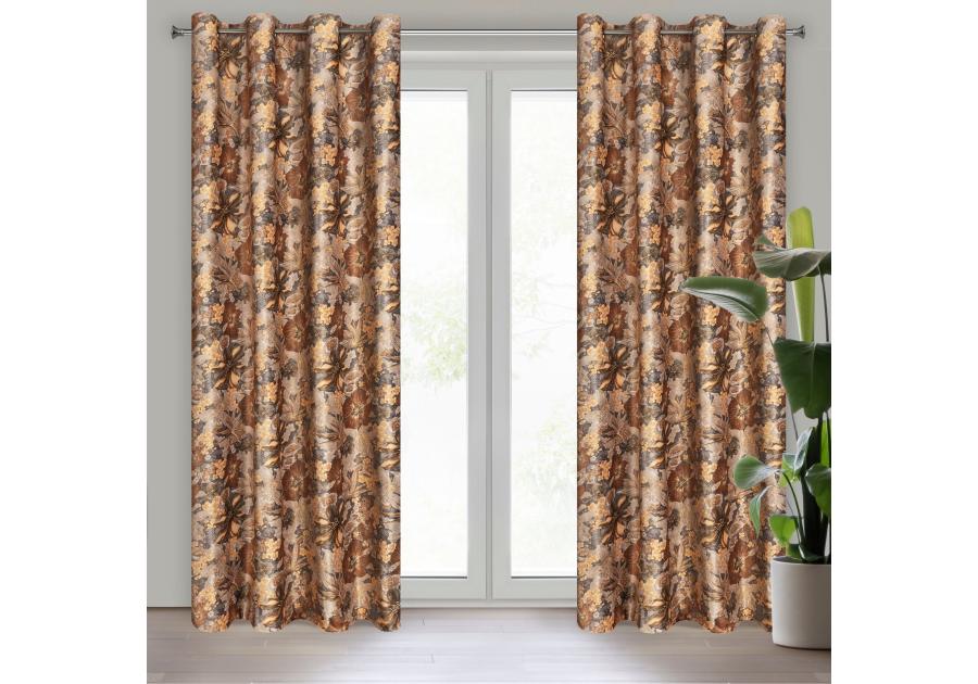 Zdjęcie: Zasłona gotowa Diana 140x250 cm rudy EUROFIRANY