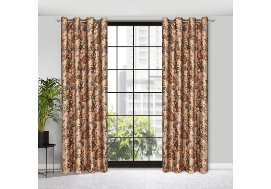 Zdjęcie: Zasłona gotowa Diana 140x250 cm rudy EUROFIRANY