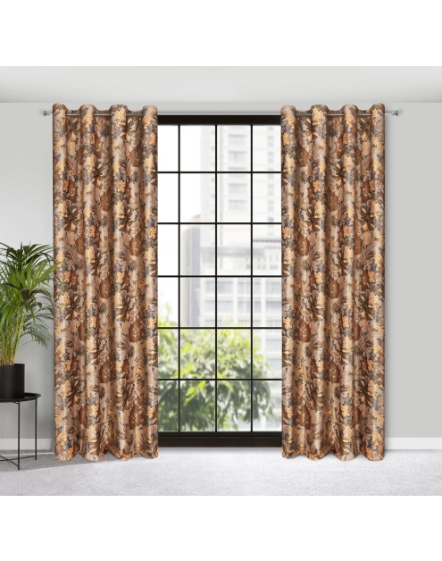 Zdjęcie: Zasłona gotowa Diana 140x250 cm rudy EUROFIRANY