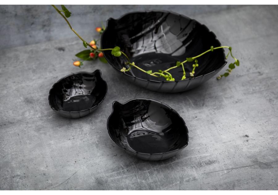 Zdjęcie: Salaterka liść Nocturn 17,5x13,5 cm ALTOM DESIGN