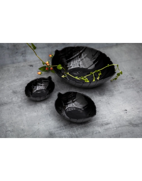Zdjęcie: Salaterka liść Nocturn 17,5x13,5 cm ALTOM DESIGN