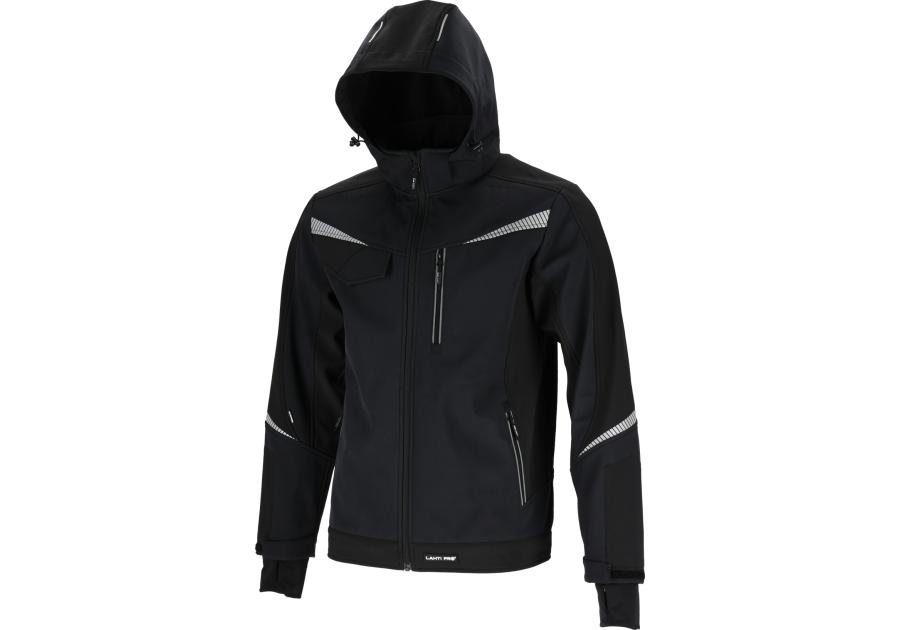 Zdjęcie: Kurtka Softshell z kapturem czarna "L", CE, LAHTI PRO