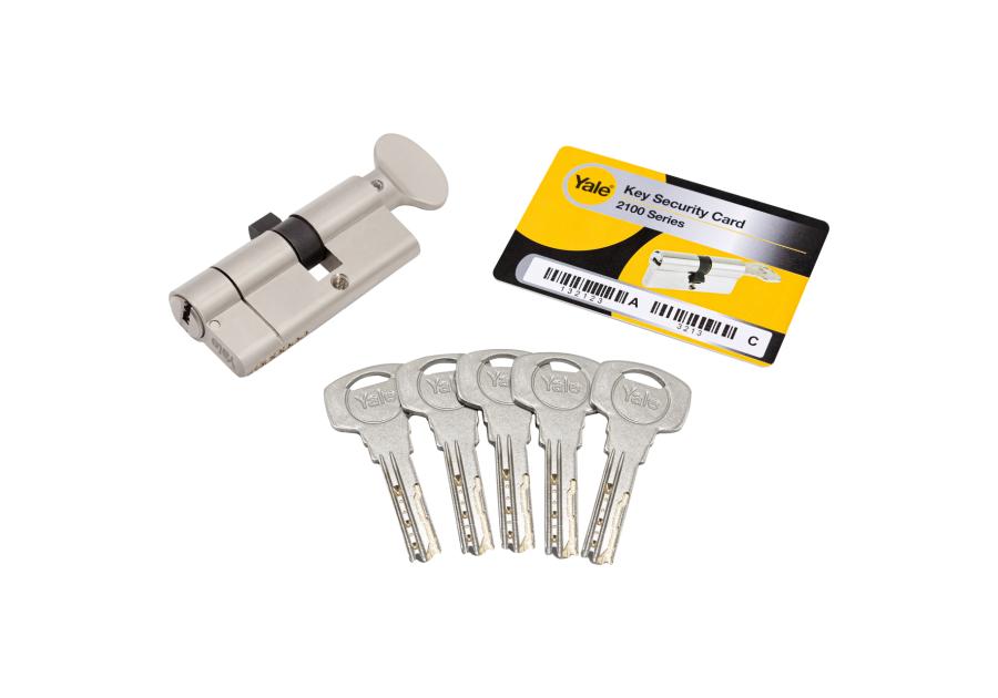 Zdjęcie: Wkładka z gałką Y2100 30/45G satyna YALE