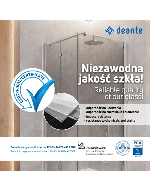 Zdjęcie: Ścianka prysznicowa walk-in systemu Kerria Plus 60 cm Kerria Plus chrom DEANTE