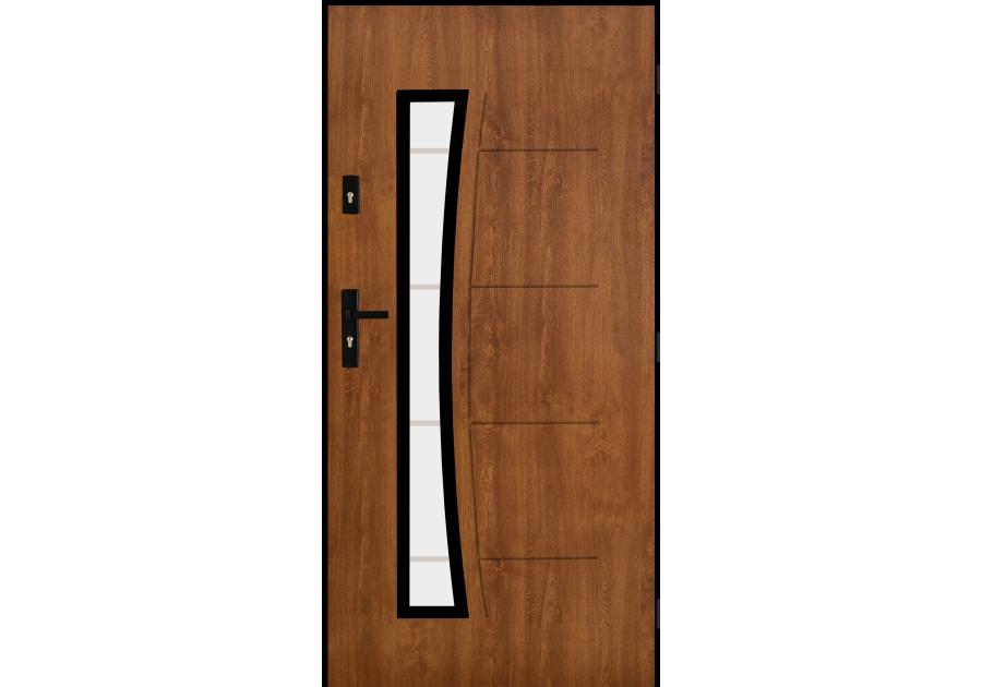 Zdjęcie: Drzwi zewnętrzne boliwia złoty dąb 90p komplet ENTRYLINE
