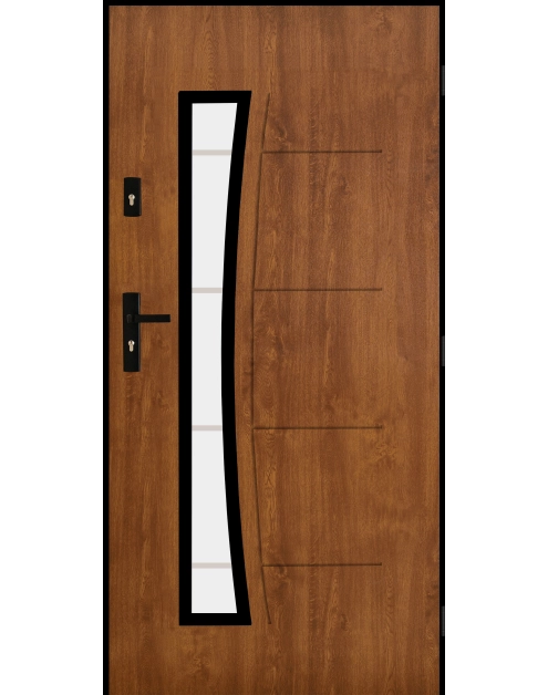 Zdjęcie: Drzwi zewnętrzne boliwia złoty dąb 90p komplet ENTRYLINE