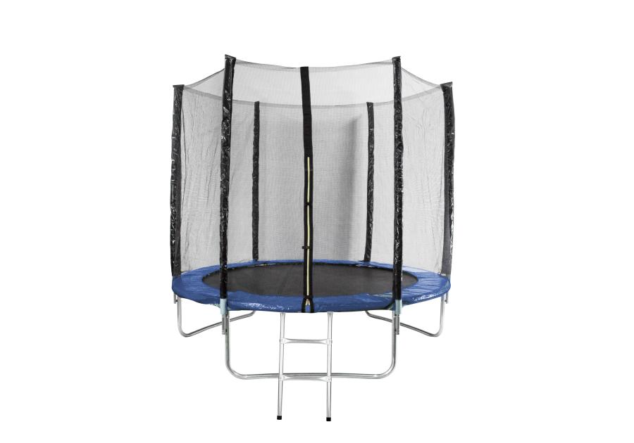 Zdjęcie: Trampolina 8FT o średnicy 251 cm z zewnętrzną siatką zabezpieczającą i drabinką POLGAR