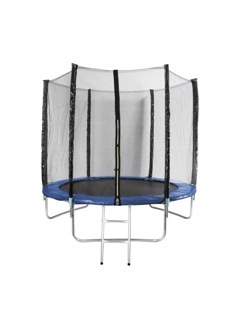 Zdjęcie: Trampolina 8FT o średnicy 251 cm z zewnętrzną siatką zabezpieczającą i drabinką POLGAR