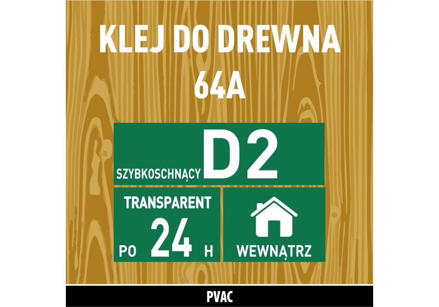 Zdjęcie: Klej do drewna 64A - 750 g szybkoschnący SOUDAL