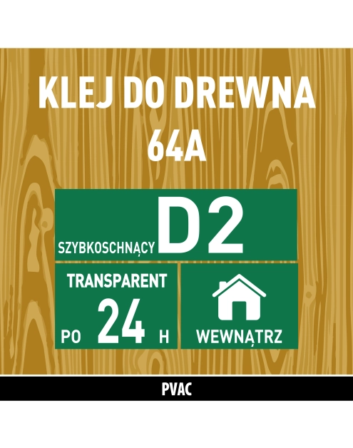 Zdjęcie: Klej do drewna 64A - 750 g szybkoschnący SOUDAL