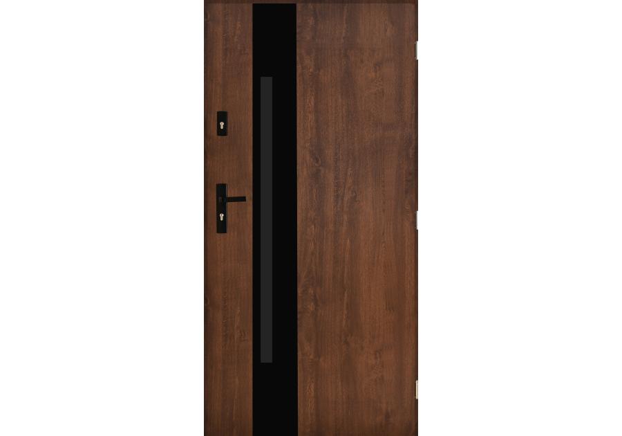 Zdjęcie: Drzwi zewnętrzne pasadena orzech 80p komplet ENTRYLINE