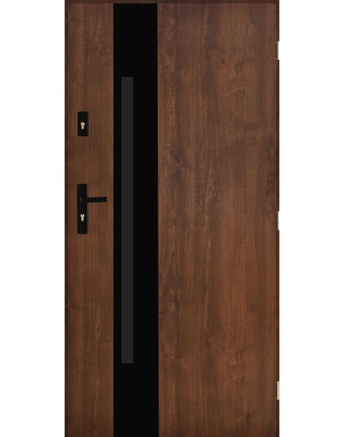 Zdjęcie: Drzwi zewnętrzne pasadena orzech 80p komplet ENTRYLINE